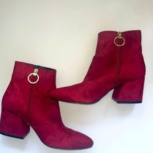 TopShop faux suede booties